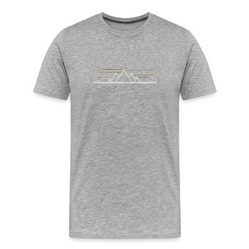 Mountains - Men's Premium Organic T-Shirt - heather grey - Front - Damien (186cm)