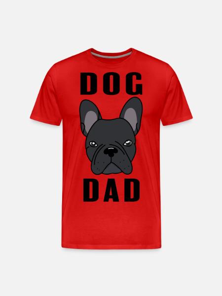 Bulldog Dad - Männer Premium Bio T-Shirt - Rot