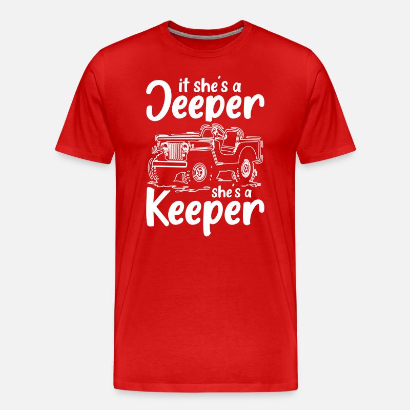 Jeeper and Keeper - Männer Premium Bio T-Shirt - Rot