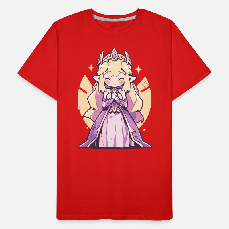 Princesse Chibi mignonne - Conception de conte de fées mignon T-shirt bio Premium Homme