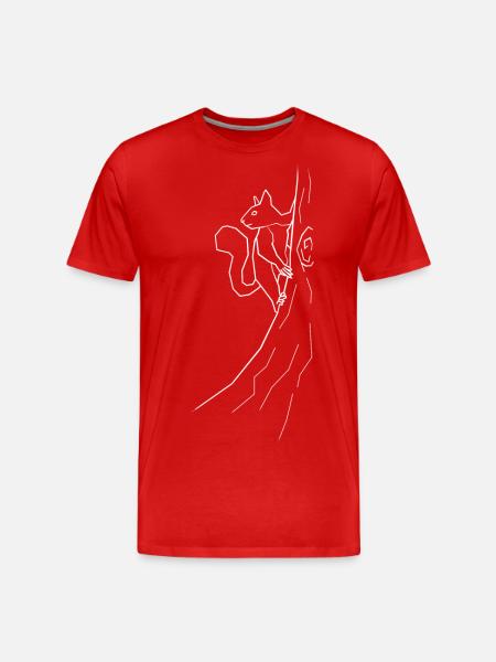 Écureuils - blanc - T-shirt bio Premium Homme - rouge