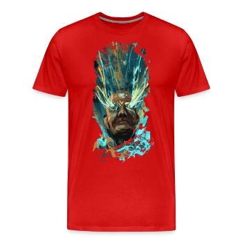 Star Child - Street Style - Männer Premium Bio T-Shirt - Rot - Vorne - Damien (186cm)