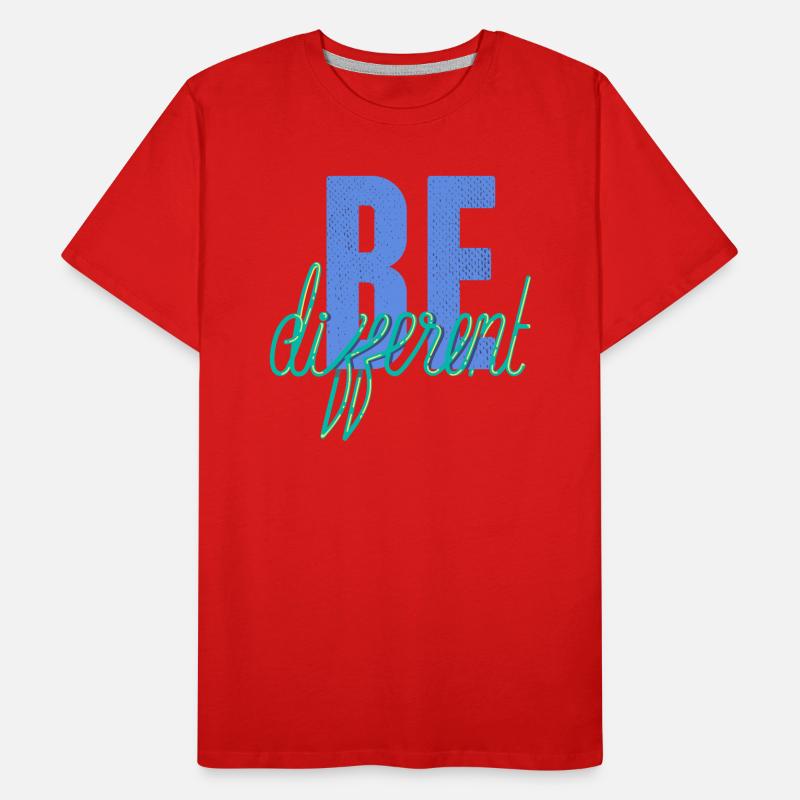 Be different- Sei anders! Männer Premium Bio T-Shirt