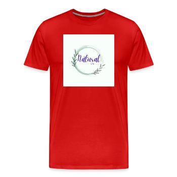Natural Life rainbow butterfly created - Men's Premium Organic T-Shirt - red - Front - Damien (186cm)
