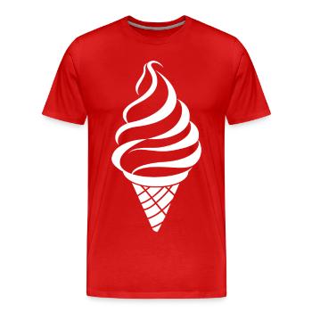 Croquis de glace - T-shirt bio Premium Homme - rouge - Devant - Damien (186cm)