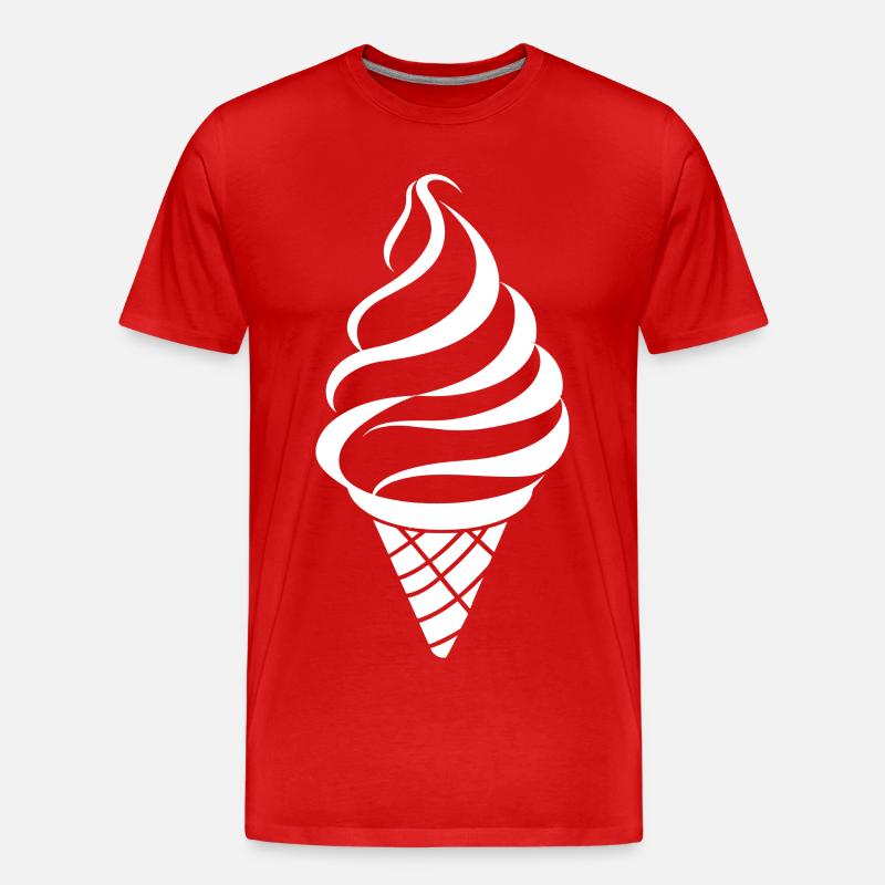 Eis Skizze - Männer Premium Bio T-Shirt - Rot