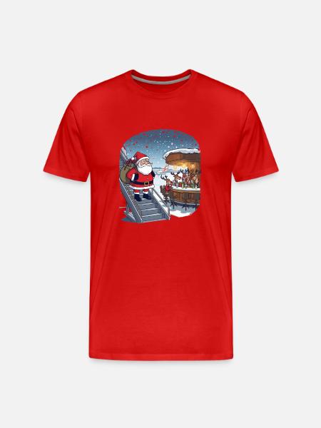 Reindeer out - Men's Premium Organic T-Shirt - red