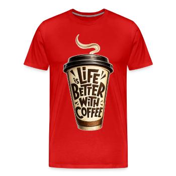 Nostalgie rétro des années 90 Nostalgie Vintage - T-shirt bio Premium Homme - rouge - Devant - Damien (186cm)