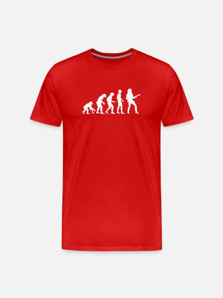 EVOLUTION GUITARISTE! - T-shirt bio Premium Homme - rouge