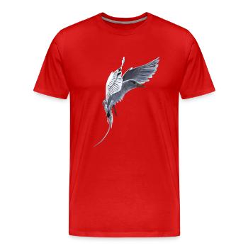 Queue Oiseau tropical - T-shirt bio Premium Homme - rouge - Devant - Damien (186cm)