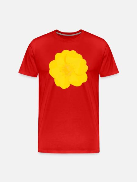 Buttercup Bold - Men's Premium Organic T-Shirt - red