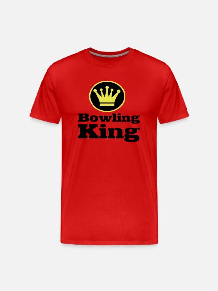 Bowling - Männer Premium Bio T-Shirt - Rot