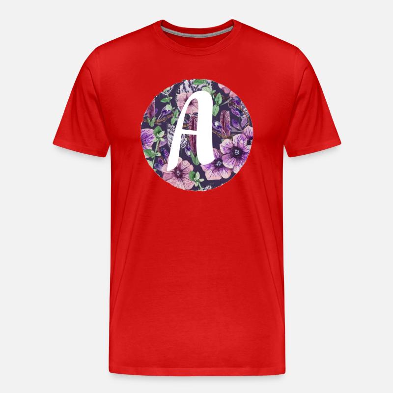 Buchstabe A - Männer Premium Bio T-Shirt - Rot