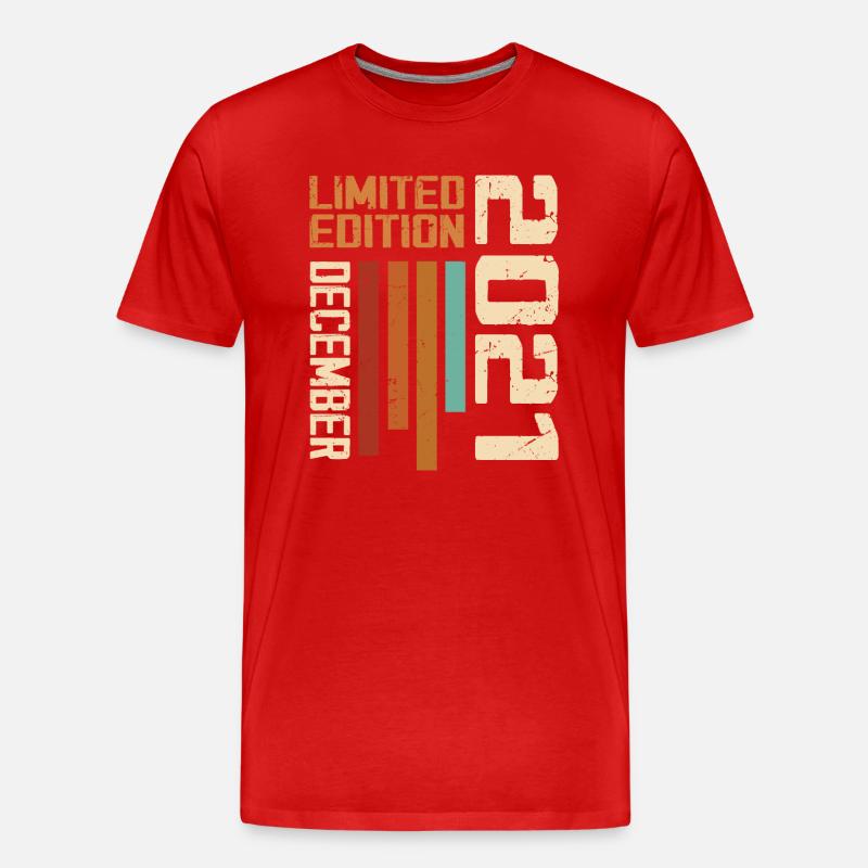 Dezember 2021 - 2021 Dezember - Männer Premium Bio T-Shirt - Rot