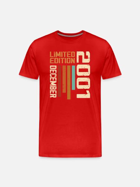 December 2001 - 2001 December - Men's Premium Organic T-Shirt - red