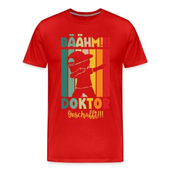 Doktor Geschafft 2024 - Männer Premium Bio T-Shirt - Rot - Vorne - Damien (186cm)