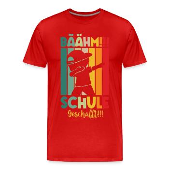Schule Geschafft Schulabsolvent Schulabgänger 2024 - Männer Premium Bio T-Shirt - Rot - Vorne - Damien (186cm)