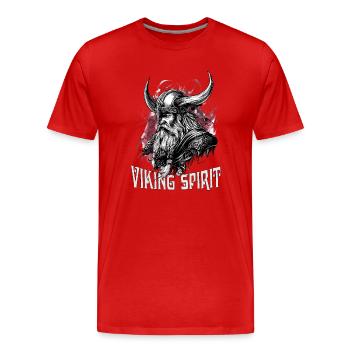 Valhalla Viking Spirit Wikinger Viking Vikings - Men's Premium Organic T-Shirt - red - Front - Damien (186cm)