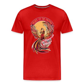 Harry Potter Phönix Fawkes - Männer Premium Bio T-Shirt - Rot - Vorne - Damien (186cm)