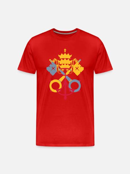 drapeau_vatican2 - Men's Premium Organic T-Shirt - red