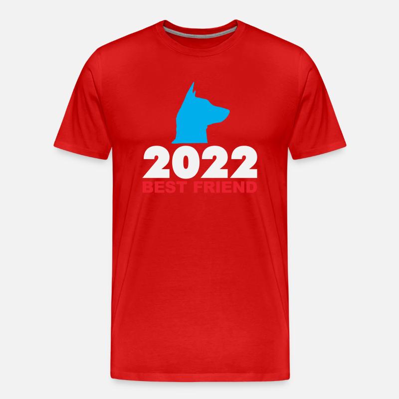 Das beste Freund Maskottchen 2022 - Männer Premium Bio T-Shirt - Rot