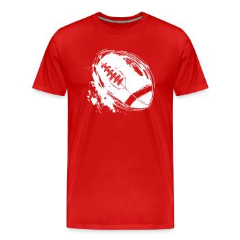 Football - Männer Premium Bio T-Shirt - Rot - Vorne - Damien (186cm)