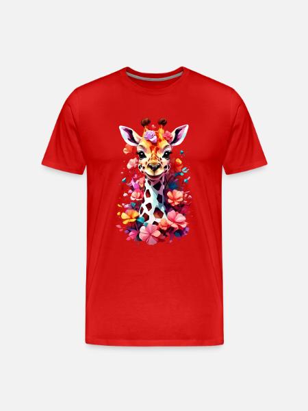 Giraffe V1 24 17 - Men's Premium Organic T-Shirt - red