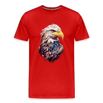 Adler Eagle V24 02 - Men's Premium Organic T-Shirt - red - Front - Damien (186cm)