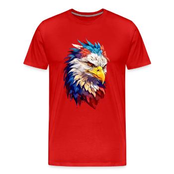 Adler Eagle V24 04 - Men's Premium Organic T-Shirt - red - Front - Damien (186cm)