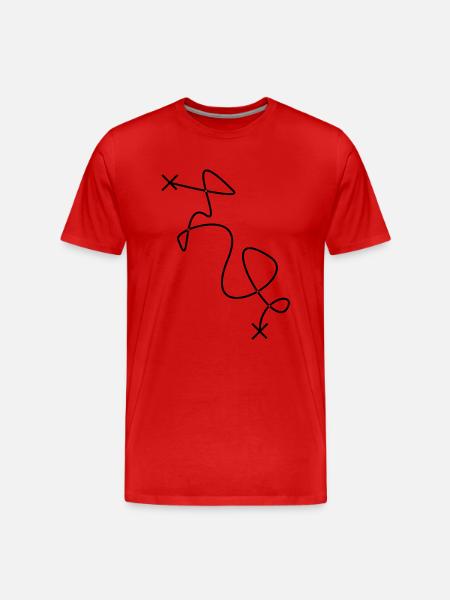 Distance is a . - Männer Premium Bio T-Shirt - Rot