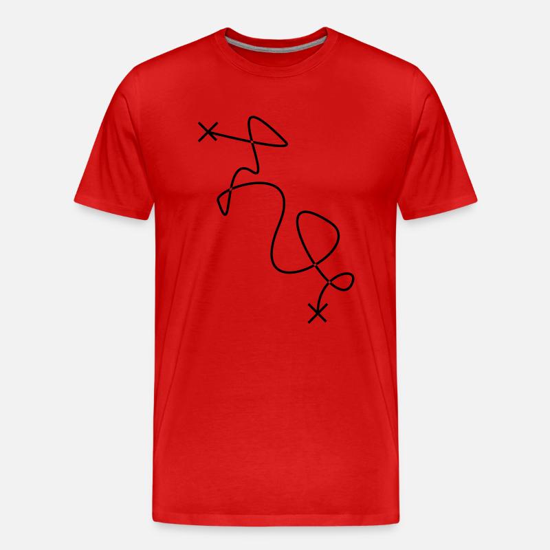 Distance is a . - Männer Premium Bio T-Shirt - Rot