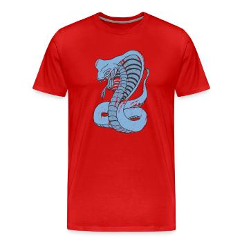 Cobra - Männer Premium Bio T-Shirt - Rot - Vorne - Damien (186cm)