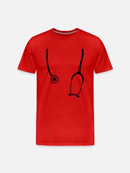 Arzt - Männer Premium Bio T-Shirt - Rot
