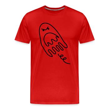 gespenst erschrocken monster Kind bebis untot - Männer Premium Bio T-Shirt - Rot - Vorne - Damien (186cm)
