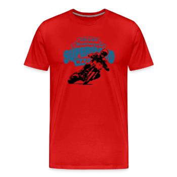 Supermoto Racing - Männer Premium Bio T-Shirt - Rot - Vorne - Damien (186cm)