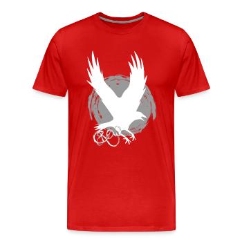 Der Rabe die Krähe Vögel - Männer Premium Bio T-Shirt - Rot - Vorne - Damien (186cm)