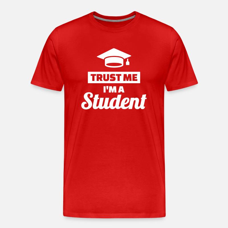 Student - Männer Premium Bio T-Shirt - Rot