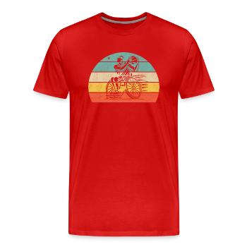 Wheelchair Basketball Action - Men's Premium Organic T-Shirt - red - Front - Damien (186cm)