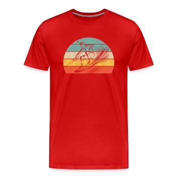 Wakeboarding Action - Men's Premium Organic T-Shirt - red - Front - Damien (186cm)
