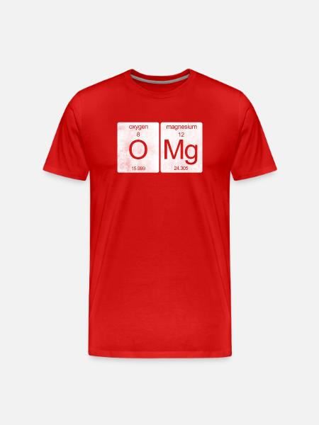 OMG periodic table - Men's Premium Organic T-Shirt - red