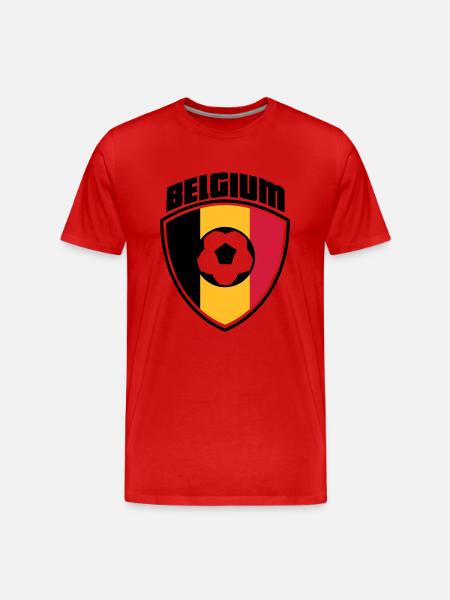 belgium - Men's Premium Organic T-Shirt - red