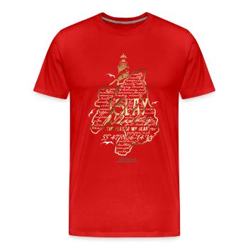 Whisky From Islay Peat Of My Heart - Männer Premium Bio T-Shirt - Rot - Vorne - Damien (186cm)