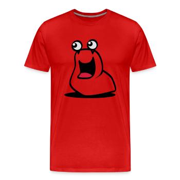 schnecki snail - Männer Premium Bio T-Shirt - Rot - Vorne - Damien (186cm)