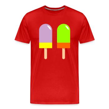eis eiscreme restaurant ice cream sundae134 - Männer Premium Bio T-Shirt - Rot - Vorne - Damien (186cm)