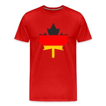 German Ahorn - Männer Premium Bio T-Shirt - Rot - Vorne - Damien (186cm)