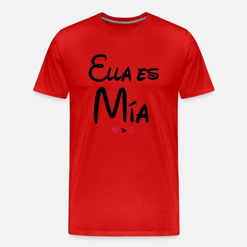 ella_es_mia - Männer Premium Bio T-Shirt - Rot
