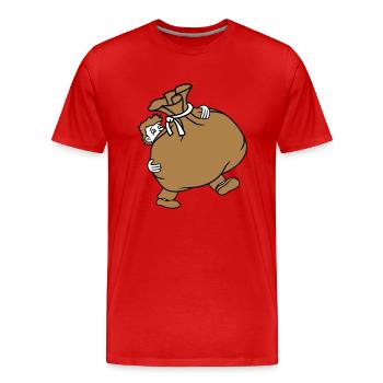 enlèvement des ordures transport lourd sac de transport b - T-shirt bio Premium Homme - rouge - Devant - Damien (186cm)
