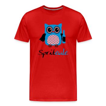 Spriteule - Männer Premium Bio T-Shirt - Rot - Vorne - Damien (186cm)