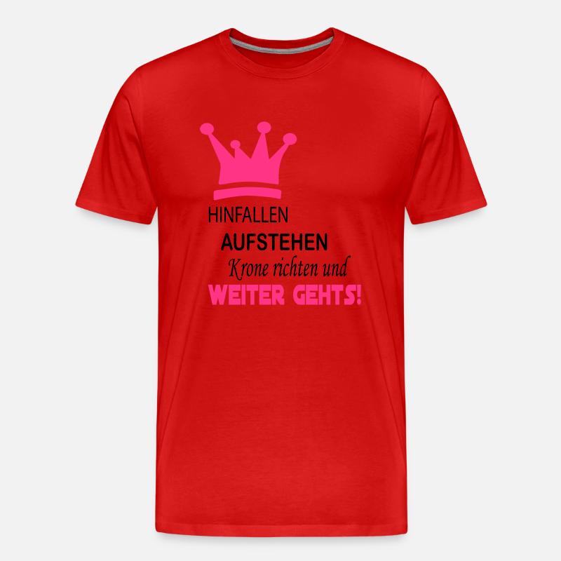 krone_weiter_gehts_4 - Männer Premium Bio T-Shirt - Rot