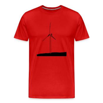 windmill - Men's Premium Organic T-Shirt - red - Front - Damien (186cm)